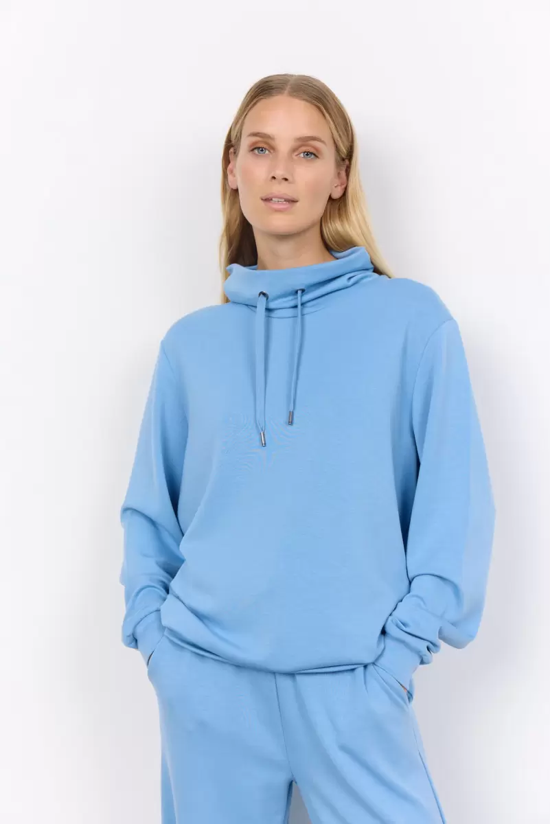 Damen Comfy Sweat Soyaconcept Sc-Banu 125 Sweatshirt Blau Produktstandard