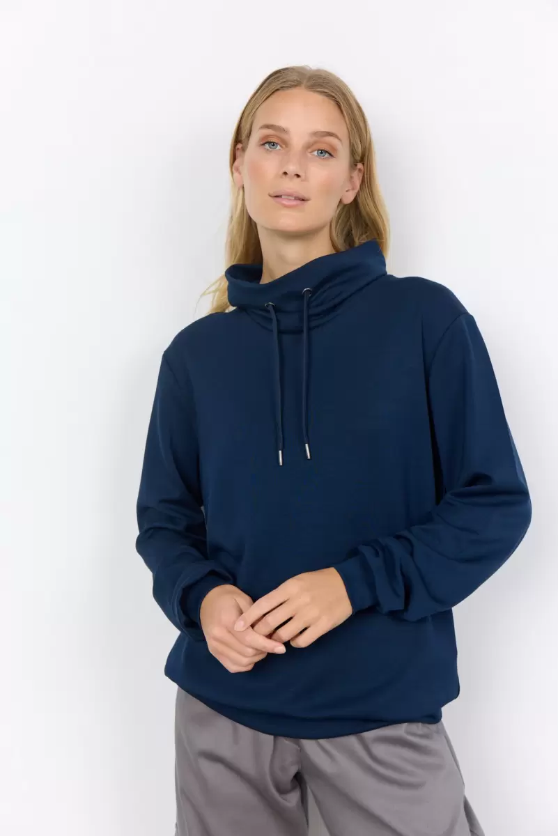 Soyaconcept Damen Comfy Sweat Sc-Banu 125 Sweatshirt Navy Verkauf
