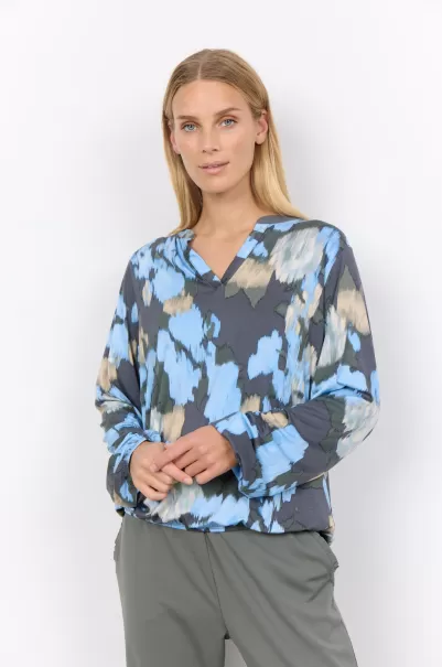 Soyaconcept Damen Sc-Marica Aop 276 Bluse Blau Blusen & Hemden Neues Produkt