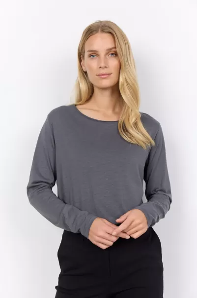 Sc-Babette 54 T-Shirt Grau Soyaconcept Damen T-Shirts & Tops Leistung