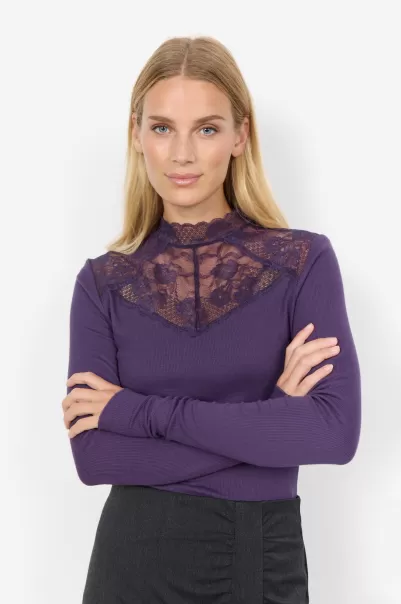 Sc-Ryan 6 T-Shirt Violett Damen Kaufen T-Shirts & Tops Soyaconcept