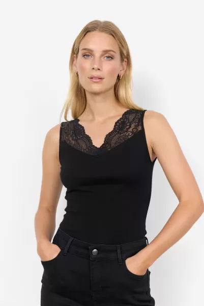 Soyaconcept Damen Sc-Ryan 31 Top Schwarz T-Shirts & Tops Kosten