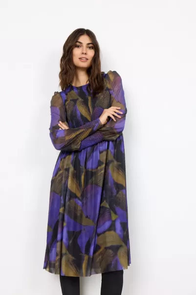 Damen Kleider Soyaconcept Sc-Alda Aop 46 Kleid Violett Produktstrategie