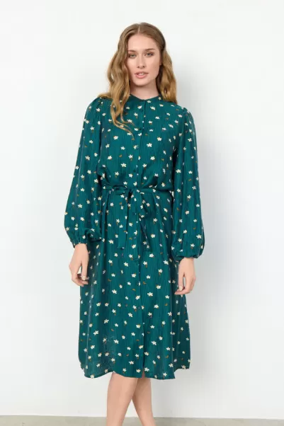 Kleider Damen Produktstandard Soyaconcept Sc-Tama 2 Kleid Dunkelgrün